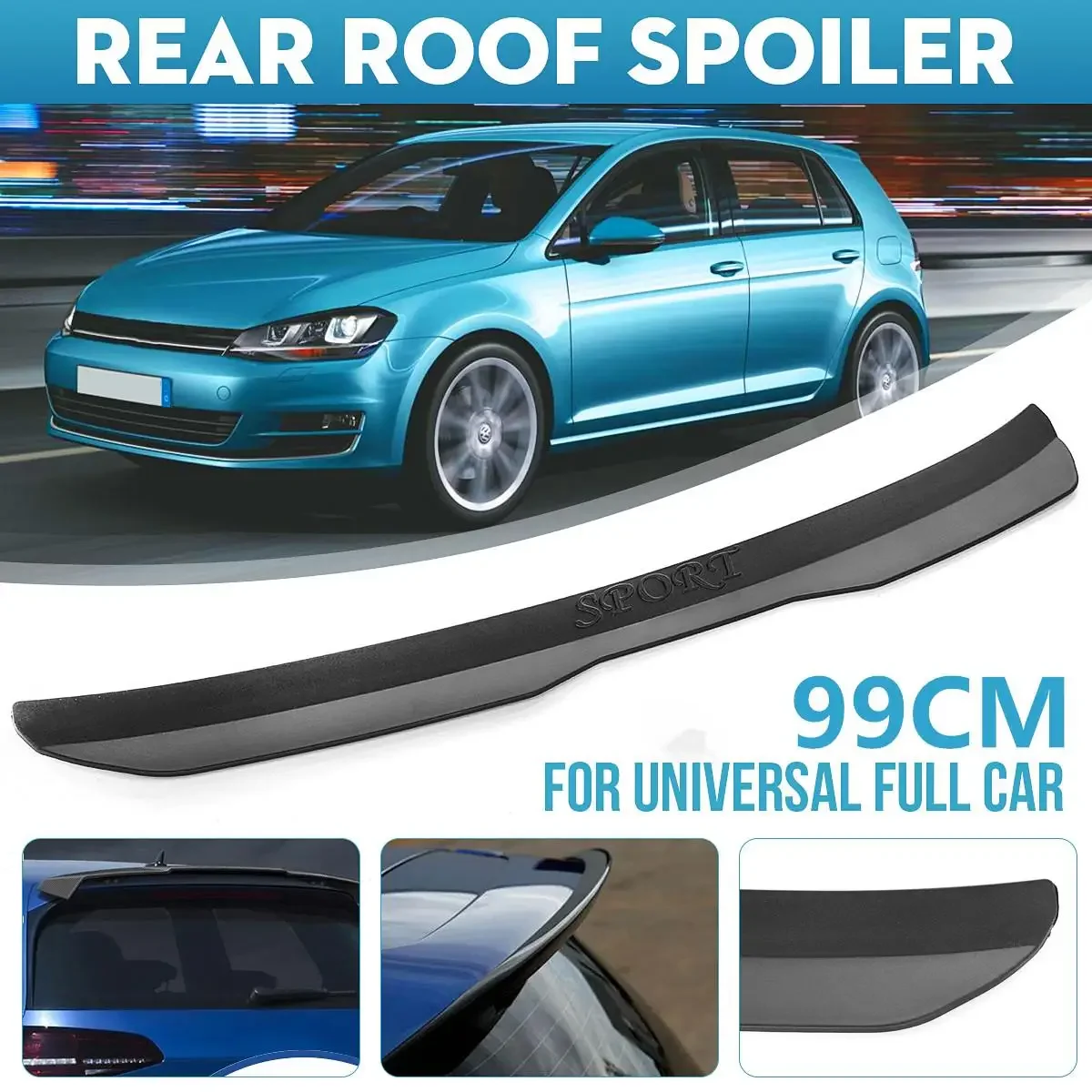 

Universal Hatchback Rear Roof Lip Spoiler Wing Car Spoiler Rear Roof Lip Spoiler Wing ABS Decoration Strips Fit Hatchback Car