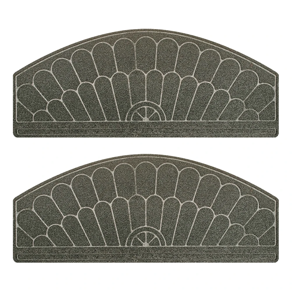 Semicircular European Pattern Stair Step Mat Anti-slip Sticker Step Mat European Style Embossed Household Solid Wood Spiral Stai 2