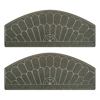 Semicircular European Pattern Stair Step Mat Anti-slip Sticker Step Mat European Style Embossed Household Solid Wood Spiral Stai 2