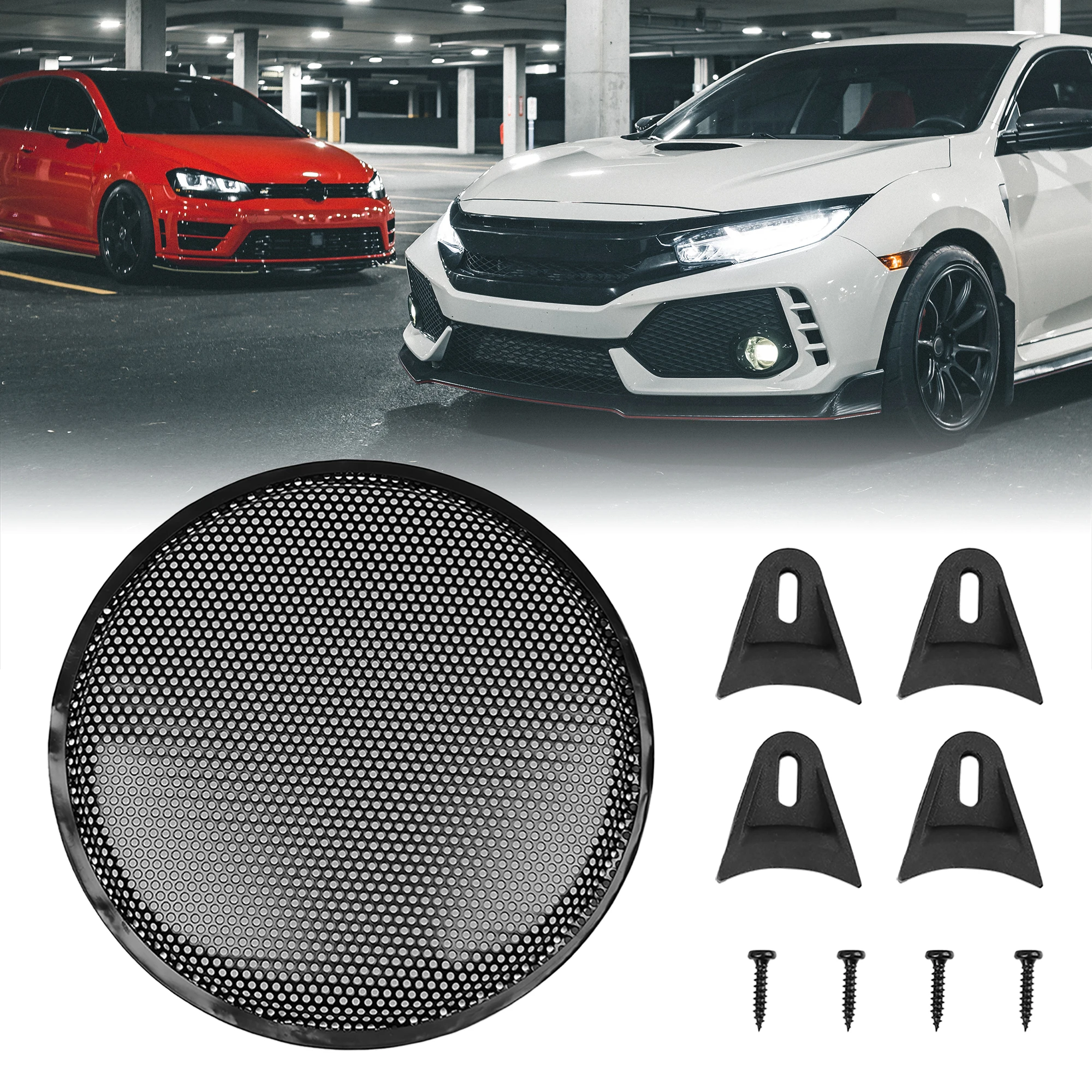 Car Audio Speaker Metal Black Grill Cover Guard Protector Grille