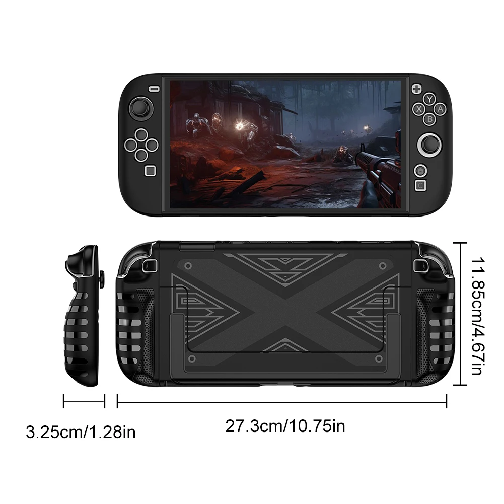 TPU Case for Nintendo for Switch 2 Console Ergonomic Handle Grip Cover Shockproof Protective Cover Anti-Scratch Skin Case Cover