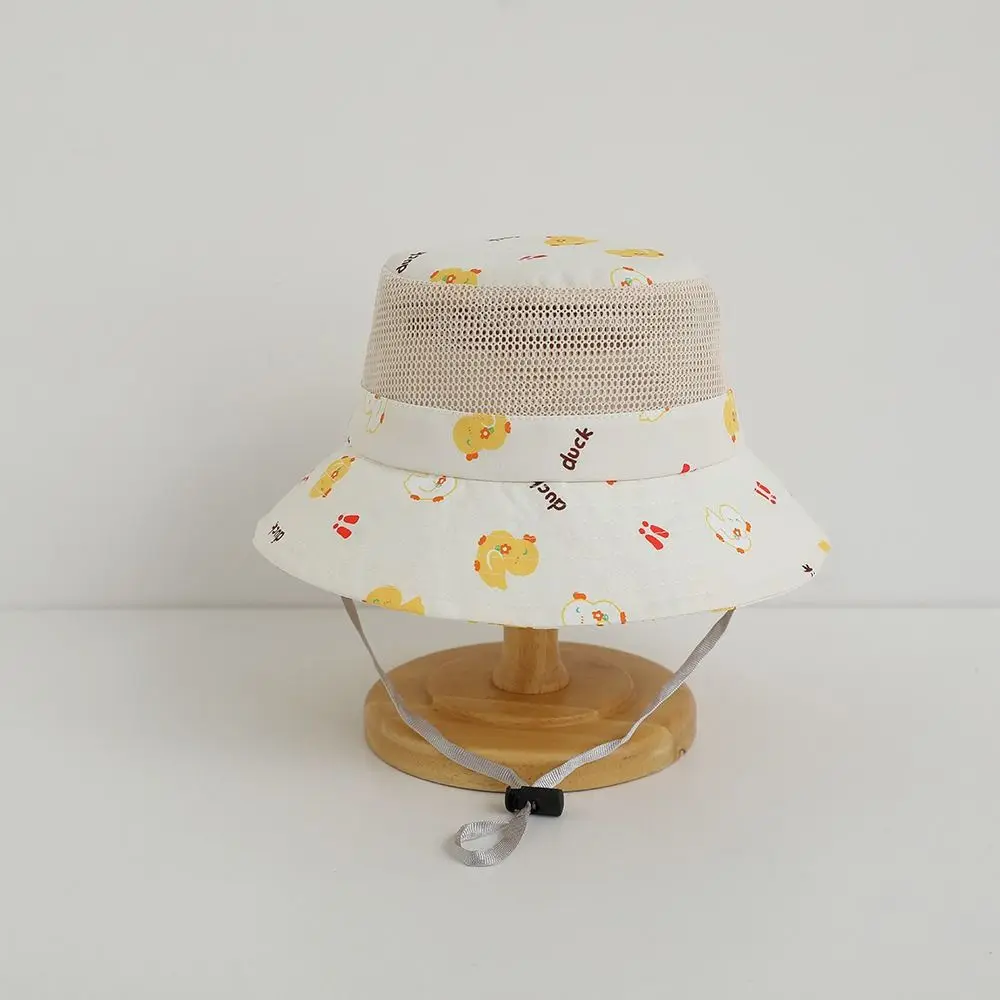 New Summer Baby Bucket Cap Mesh Breathable Boys Girls Sunhat Cartoon Animal Cute Fisherman Caps Kids