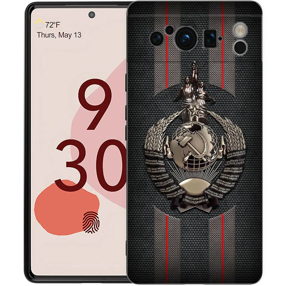 Retro Soviet-Inspired Shockproof Silicone Phone Case Cover