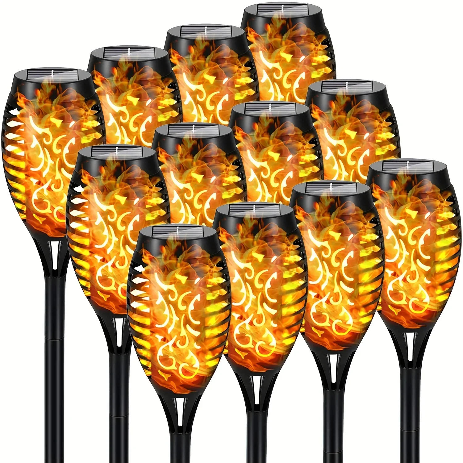 

12/51/96LED Solar Flame Torch Light Flickering Light Waterproof Garden Decoration Outdoor Lawn Path Yard Patio Floor Lamp