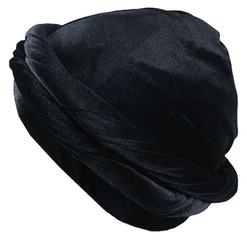 

Elastic Hip Hop Caps for Men Braid Bandana Beanie Turban Hat Twist Head Wrap