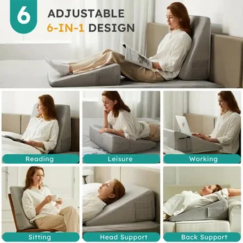 Memory Foam Bed Wedge Pillow – Triangle Support for Sleeping & Leg Elevation 4