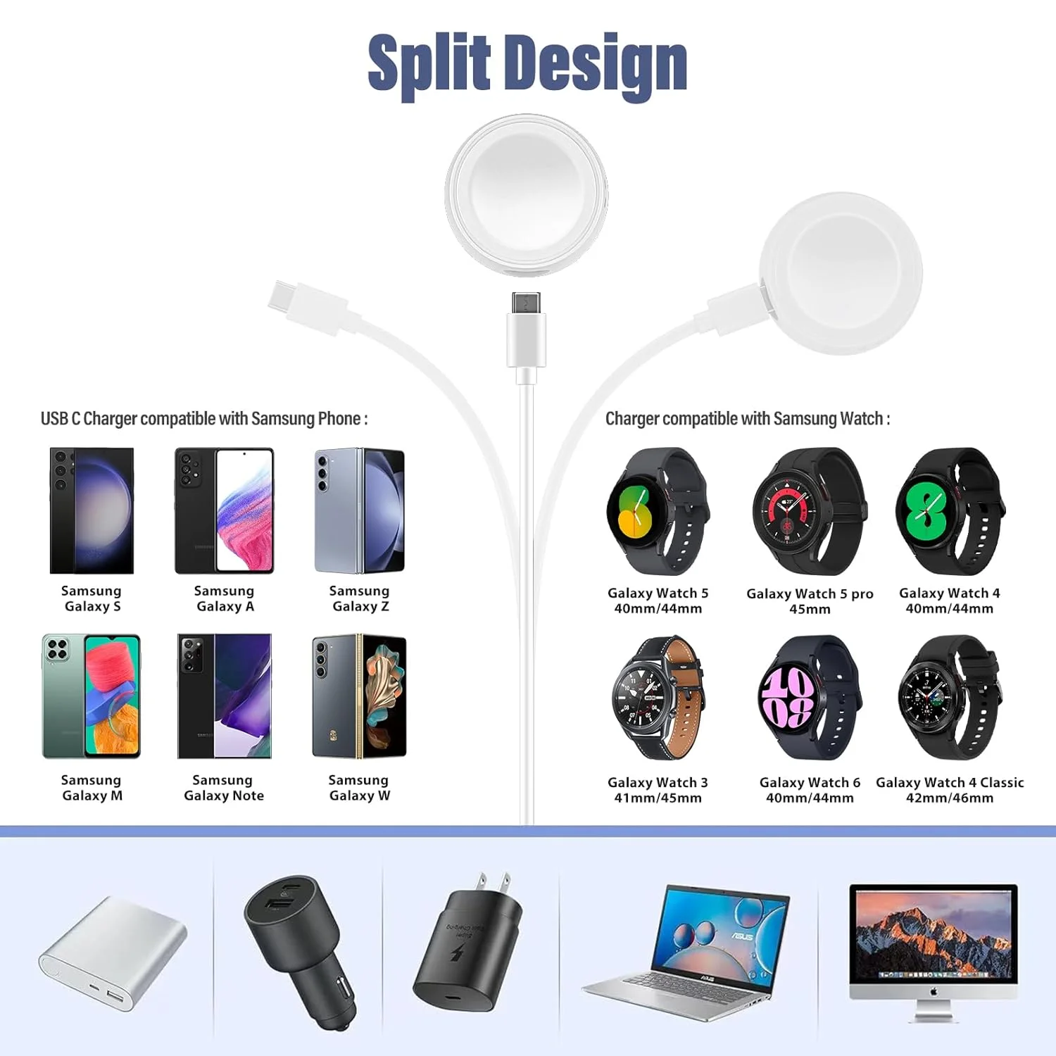 Enhanced Fast Charger for Samsung Galaxy Smart Watches - Efficient USB Charging Accessory