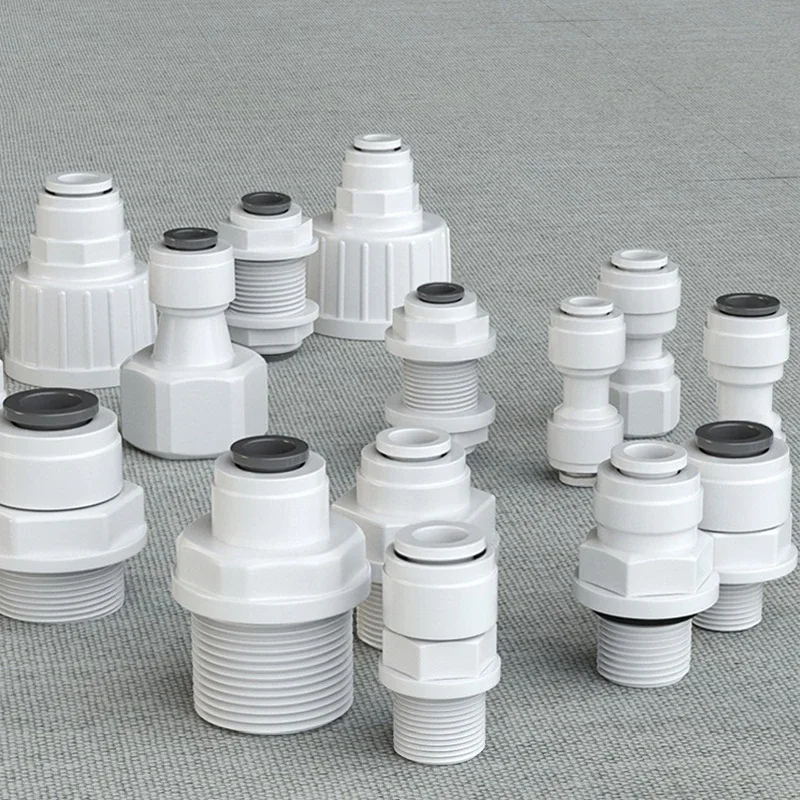 Water Pipe Fitting Straight Ro Quick Water Fitting 1/4" Hose Pipe 3/8" Male Female Thread Coupling Connector Water Filter Reverse Osmosis Parts