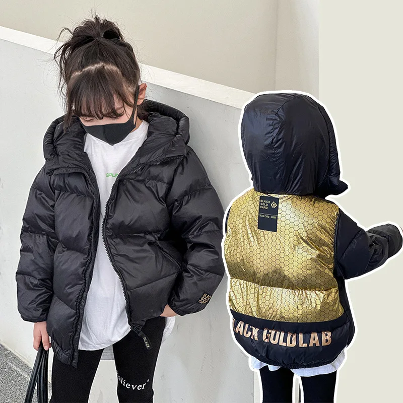 

New Black Children Down Jacket Thickening Winter Warm Coat