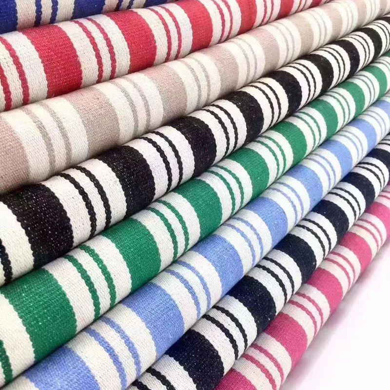 

Разноцветные полосатые жаккардовые тканевые материалы