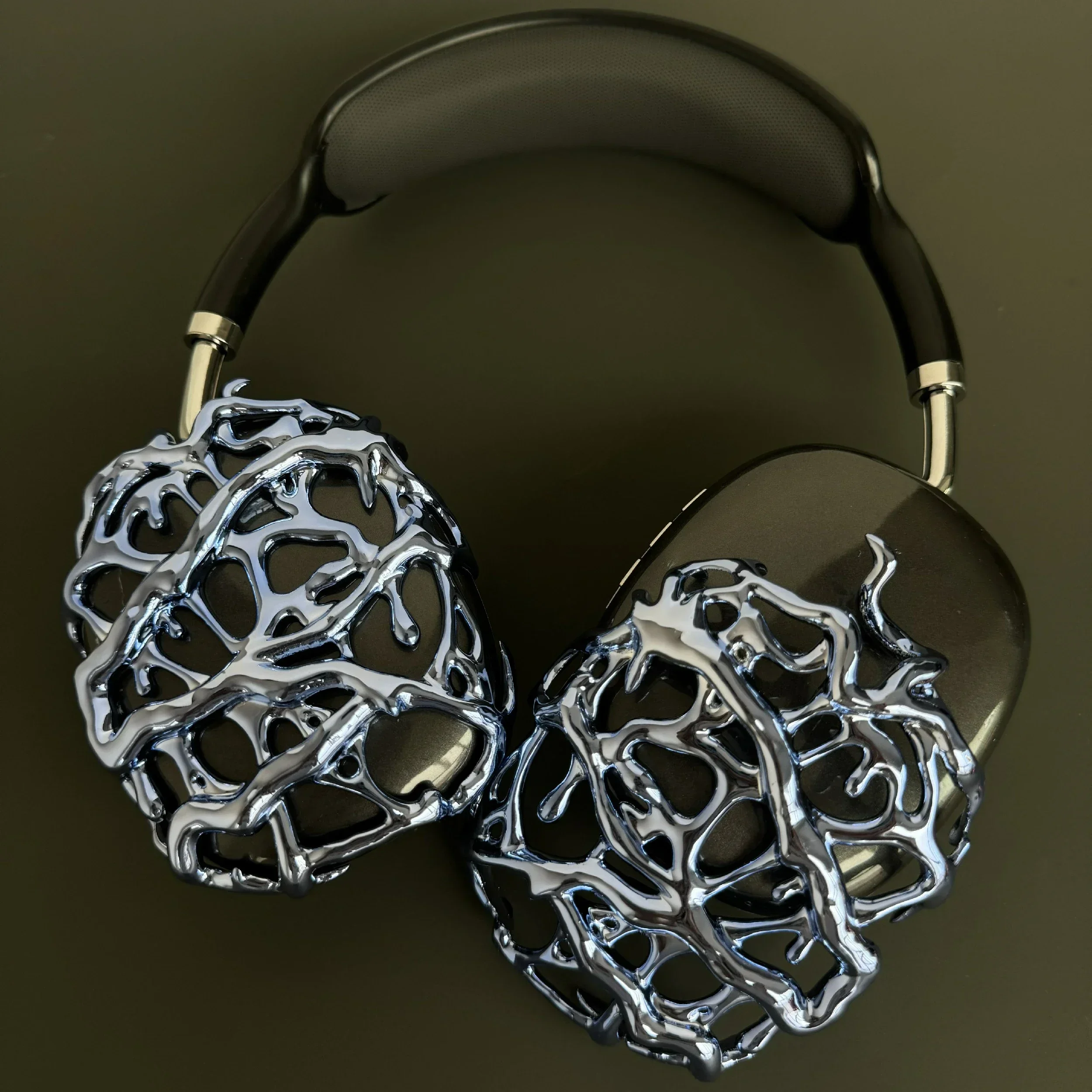 for Airpods Max Case Metal Liquid Thorn Headphones Case for