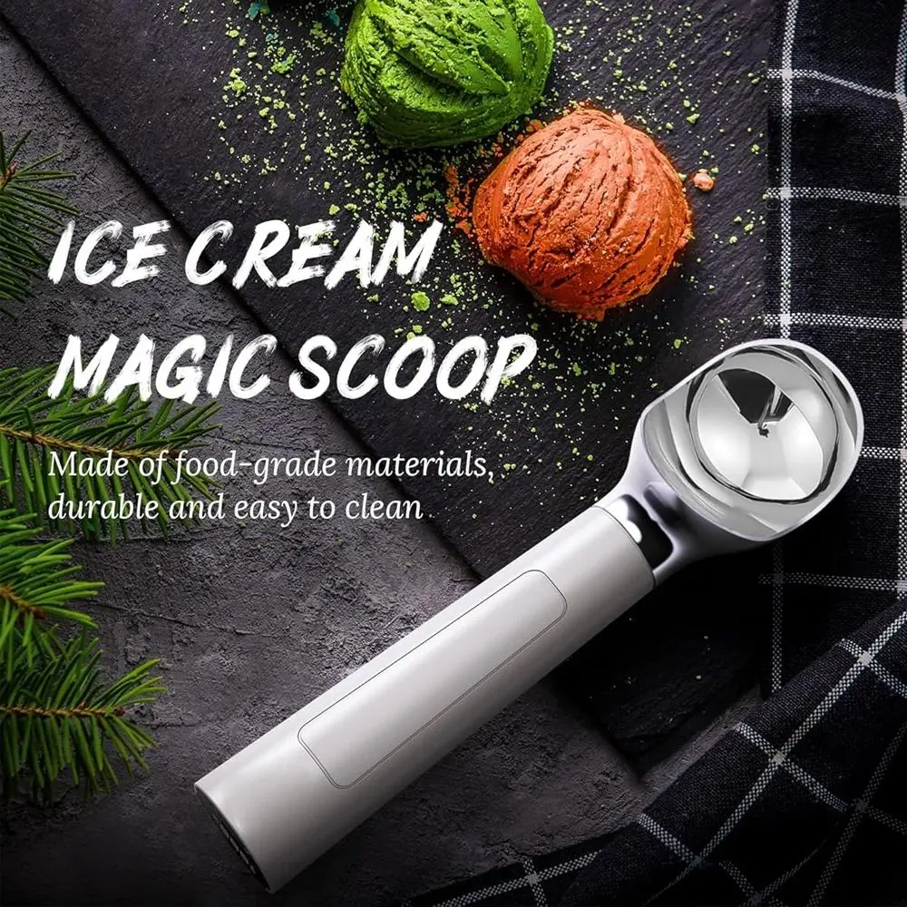 Rechargeable Heated Scoop Rapid Heating Adjust Temperature Electric Preheat Scooper Easy to Clean Waterproof Self Warming Spoon