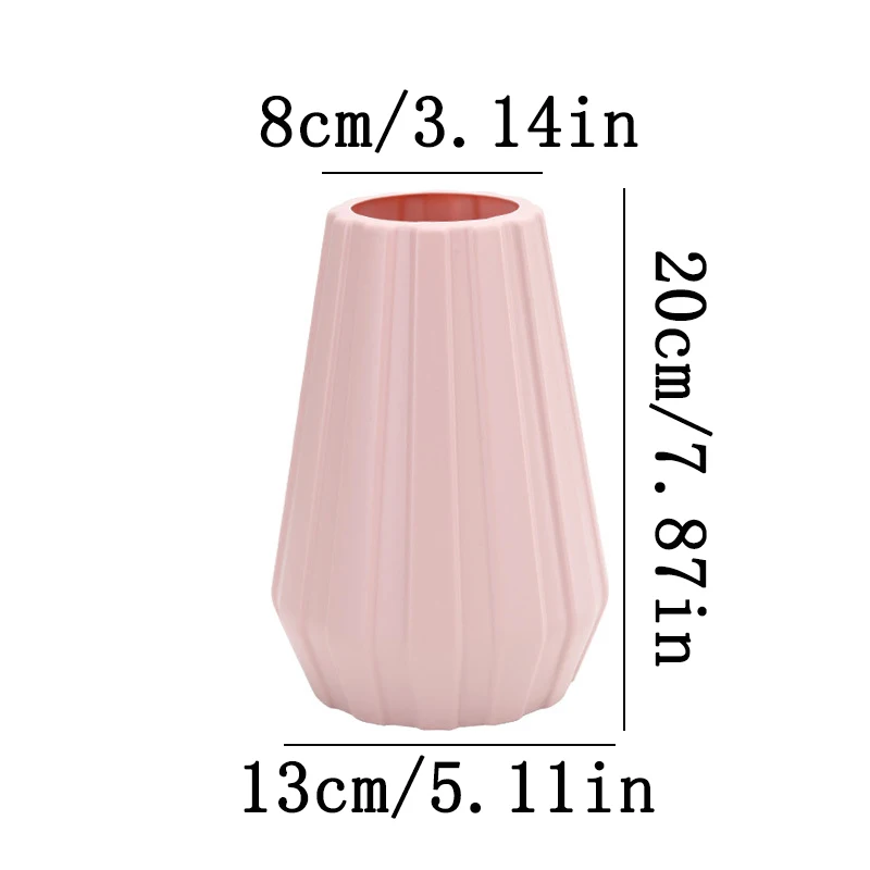 Creative Fashion Flower Vase Imitation Ceramic Plastic Flower Pot Nordic Style Modern Flower Arrangement Container Home Ornament 3