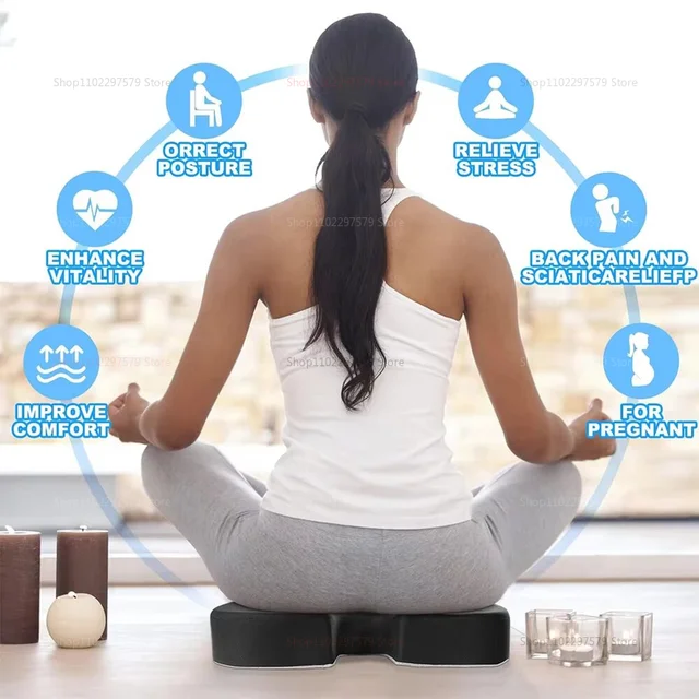 Ergonomic Memory Foam Office Chair Cushion Hemorrhoid Support Cushion Sedentary Relief Seat Pad Student Car Seat Cushion 5