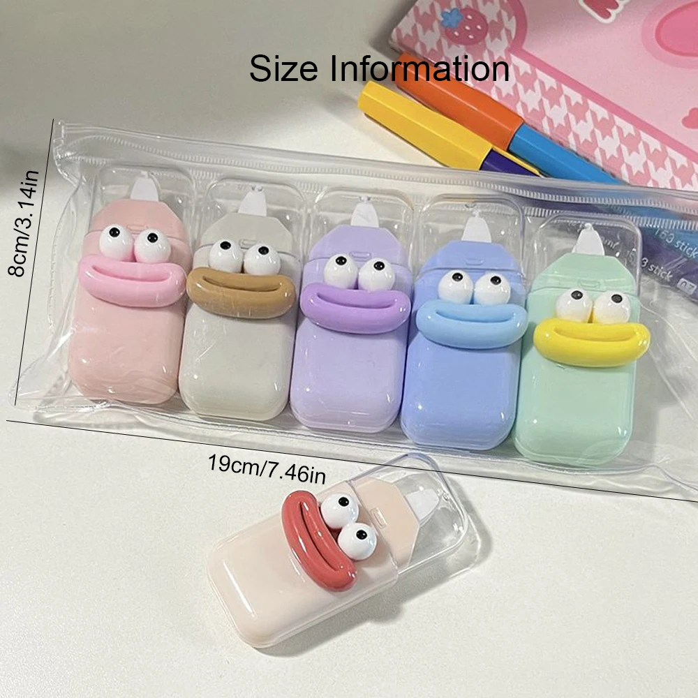 6pcs/set Cartoon Mini Portable Correction Tape