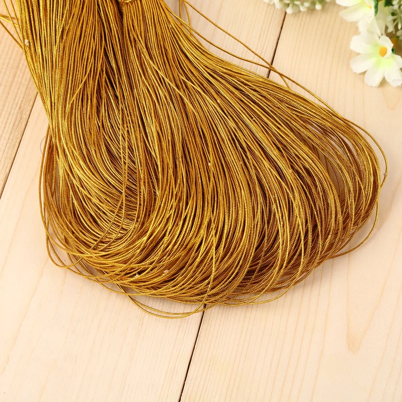 100Meters/Lot 1MM Gold Silver Wire Beading Wire Cord String For DIY Craft Jewelry Making Finding Accessories aluminum wire