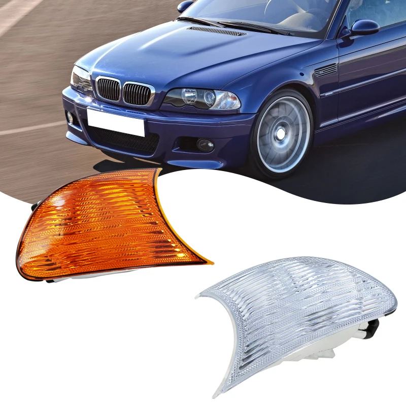 For BMW E46 2-Door Car Turn Signal Blinker Side Corner Light Lamp Front Fog Light