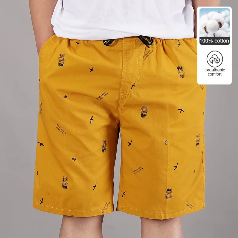 Top Quality 100%Cotton New Summer Brand Casual Fashion Streetwear Board Shorts Pants Men Loose Drawstring Trousers Men Clothes 4