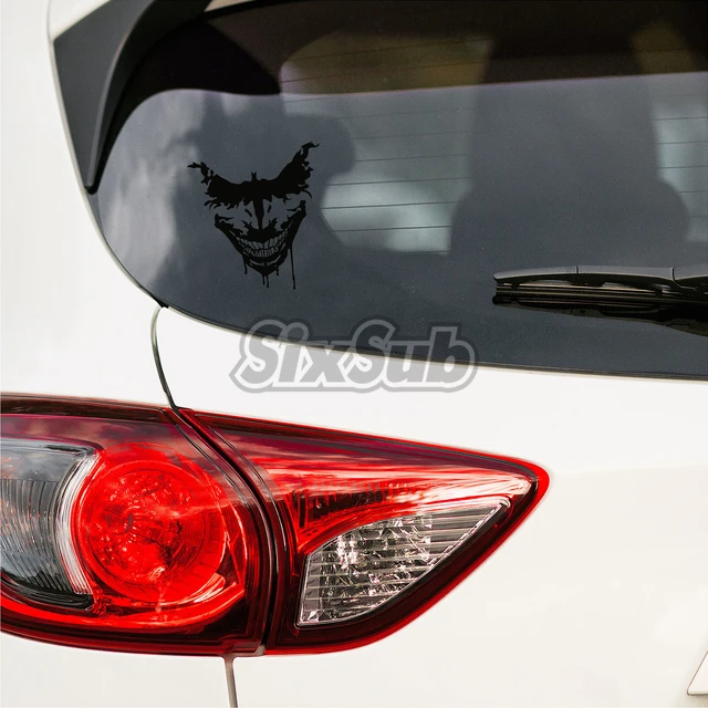 Joker Skull Aufkleber Folie 10x10cm Totenkopf Tuning Zubehör Auto Motorrad  K076 - Car Stickers - AliExpress