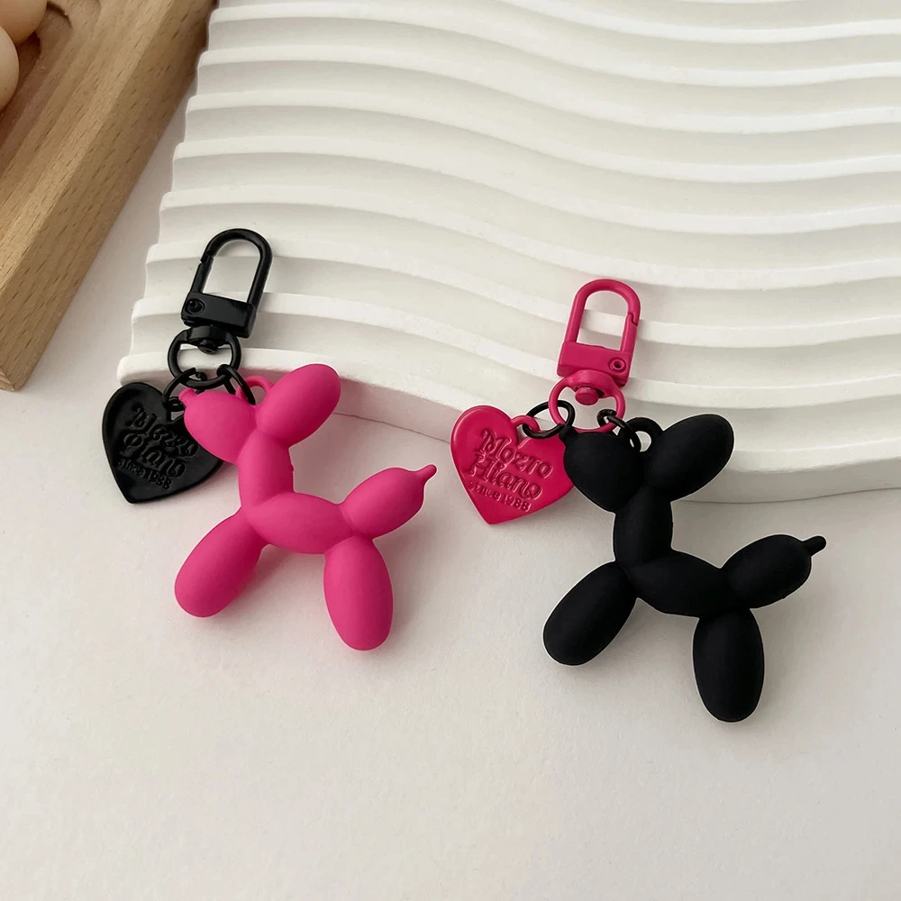 Porte-clés de chien ballon de dessin animé de style Ins pour femmes, pendentif de sac Y2k, cadeaux de fête des mères, accessoires décoratifs de bijoux, mignon