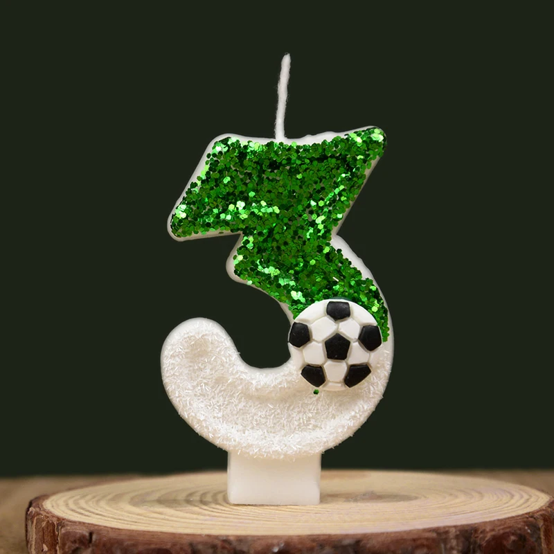 Kids Sports Theme Soccer Cake Candles - Fun Birthday Party Decorations & Cupcake Toppers