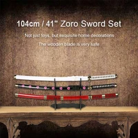 104cm Roronoa Zoro Swords Hand made Katana Japanese Anime Cosplay Samurai Sword Shusui Enma Kitetsu Free Sword holder And Belt 1
