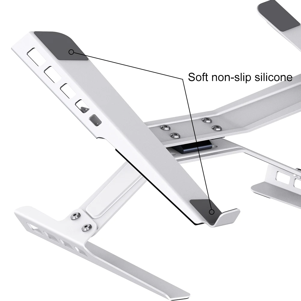 Laptop Holder Riser Carbon Steel Computer Tablet Stand Portable Notebook Stand for MacBook HP Dell Lenovo 12-18in Laptops