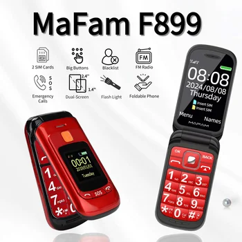 Senior Flip Dual Display Mobile Phone For Elderly Two SIM Card Large Button Speed Dial Flashlight FM Radio Push Button SOS Call 1