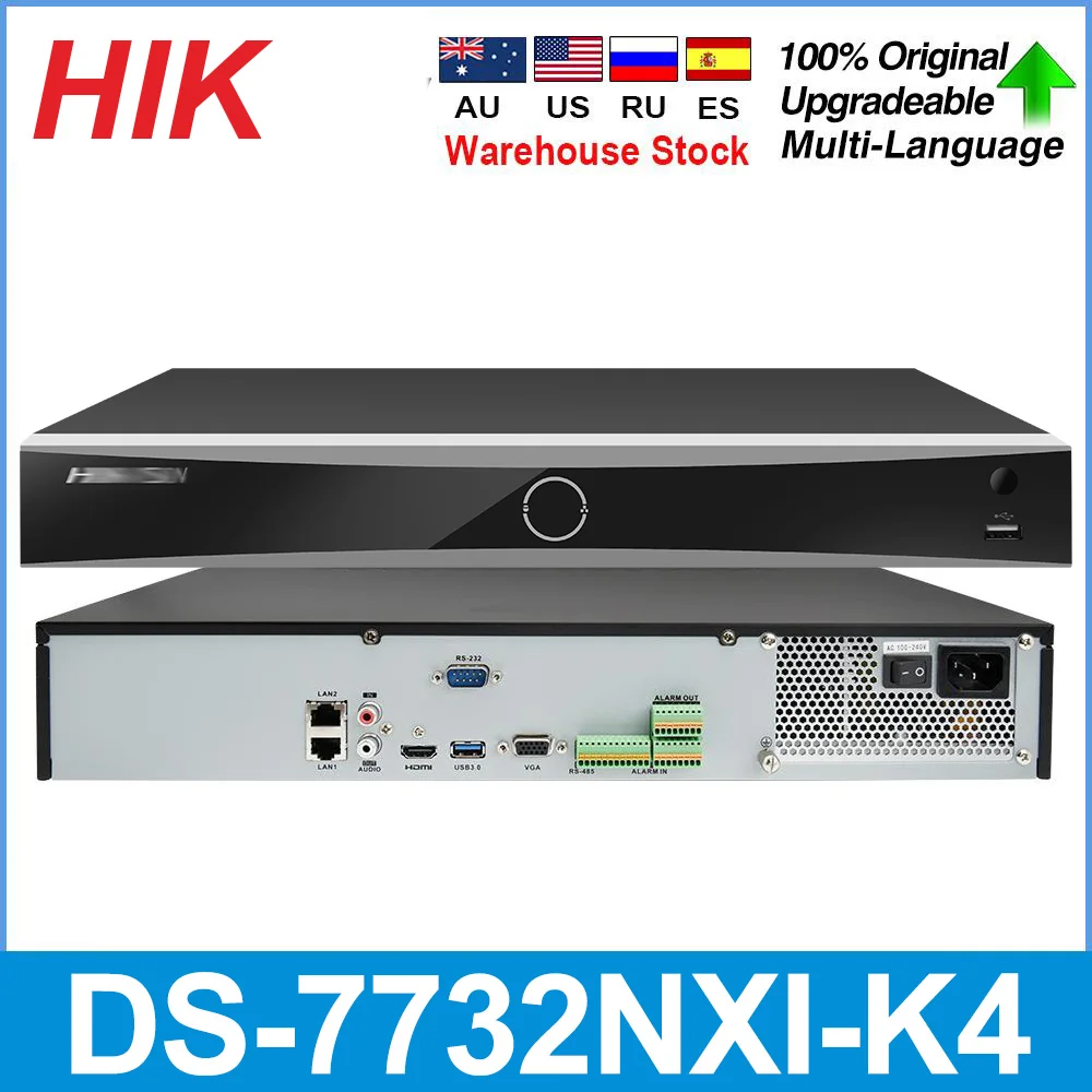 Hikvision Nvr 4K 32Ch Acusense Ds-7732Nxi-K4 H.265 + Hdd Cctv Sistema Di Sorveglianza Di Sicurezza Videoregistratore Di Rete Per Telecamera Ip