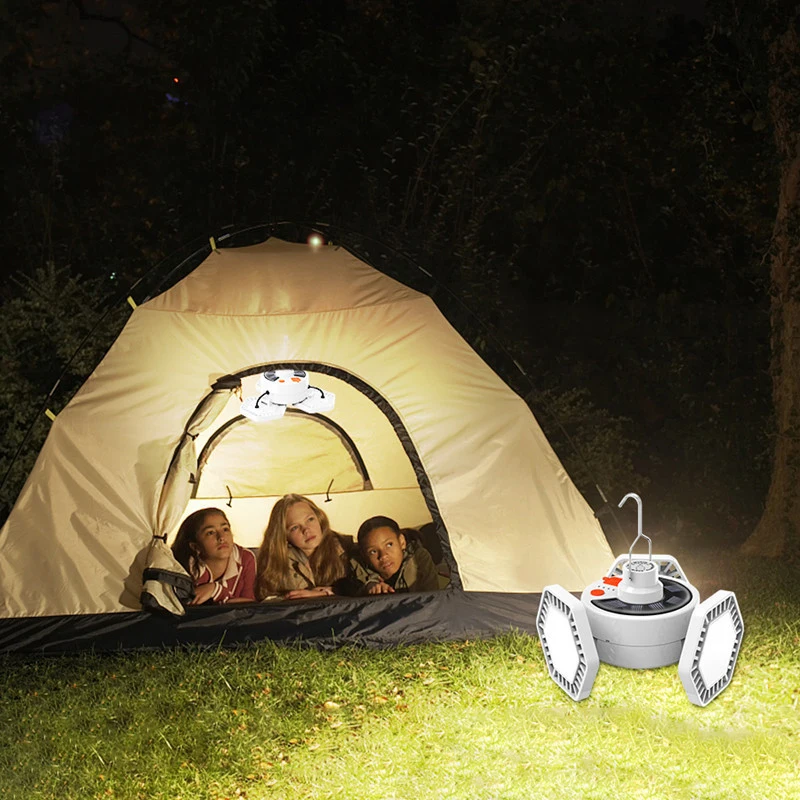 126/169 Solar LED Camping Lights USB Charging Lights Outdoor Tent Lights Portable Emergency Lights Remote Control Hanging Lights