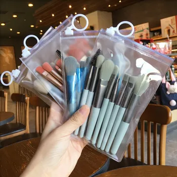 Set completo di pennelli per il trucco, piccolo set di 8 strumenti di bellezza, set portatile, pennello per ombretto, pennello per fondotinta, pennello per fard in polvere