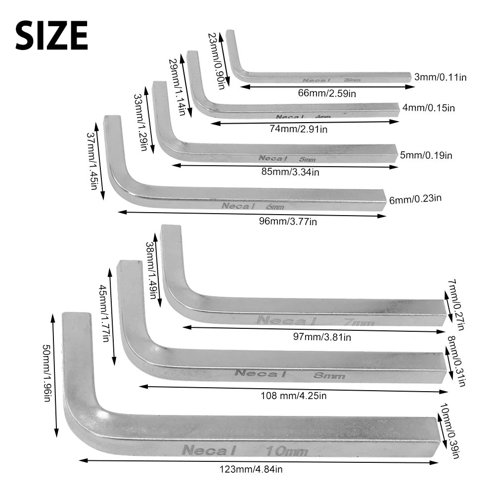 Sourcing Map L-förmiger Vierkantschlüssel Set – 3 Mm, 4 Mm, 5 Mm, Aus Karbonstahl, Für Heimwerker & Profis