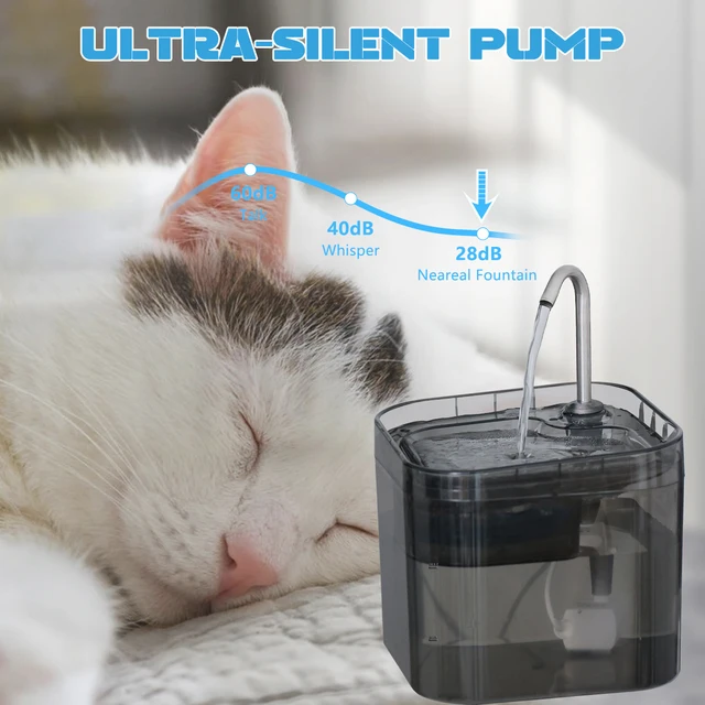 Cat Water Fountain Pet Water Dispenser for Cats Dogs Inside 1Filters&Ultra-Quiet Pump 2.2L/74oz Dog Cat Dringing Fountain 4