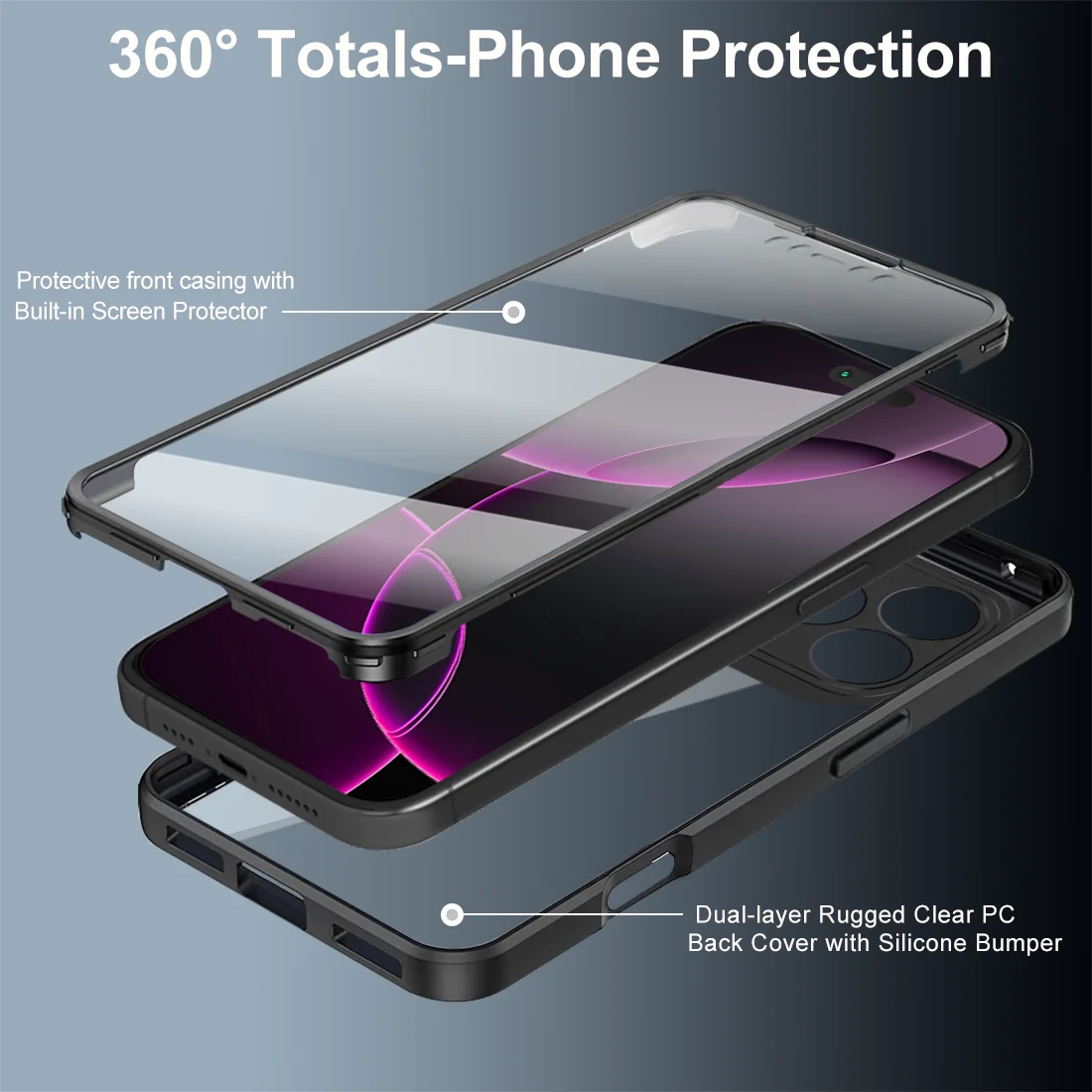 360 Full Body Shockproof Luxury Silicone Phone Case