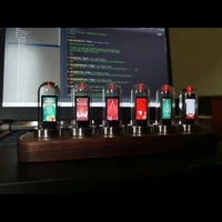 IPS RGB LED Quasi-Nixie Tube Clock Pickup Level Light Rhythm Level Meter Punk Rhythm Light Gift Ornament 2