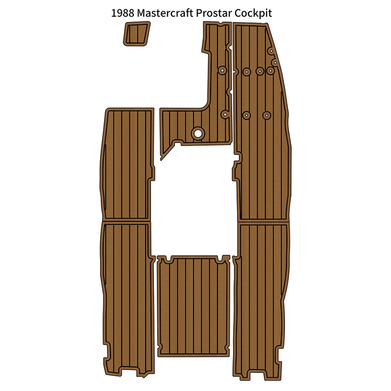 

1988 Mastercraft Prostar Cockpit Pad Boat EVA Foam Faux Teak Deck Floor Mat