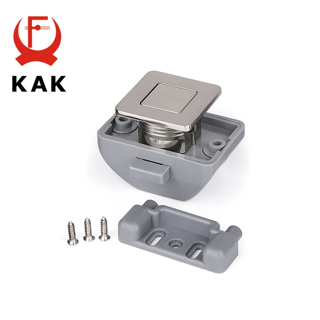 KAK 10pcs Camper รถ PUSH LOCK RV Caravan เรือมอเตอร์บ้านตู้ลิ้นชักลิ้นชักปุ่มล็อค Keyless เฟอร์นิเจอร์ประตูล็อคฮาร์ดแวร์ 5