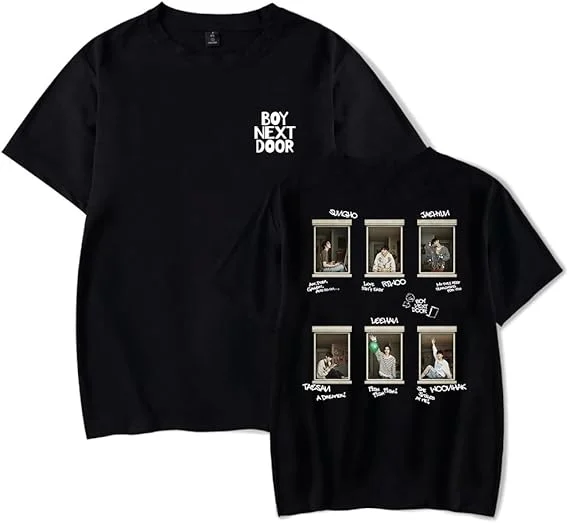 BOYNEXTDOOR サウェ Tシャツ Lサイズ BOYNEXTDOOR Merch T-Shirt for Men and Women Fashion Short
