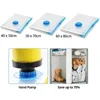 5PCS Vacuum Storage Bags Travel Compression Package Compressed Closet Home Organizer for Pillows Clothes Bedding Foldable Seal 6