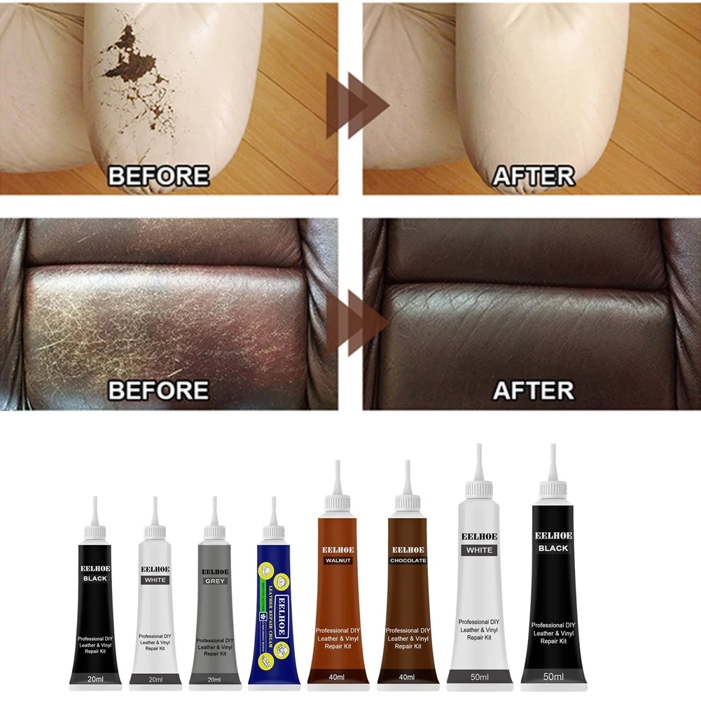 20/40/50ml Car Leather Repair Gel Cream Repair Filler Sofa Auto Seat Leather Complementary Refurbishing Car Polishing Kit leather repair kit