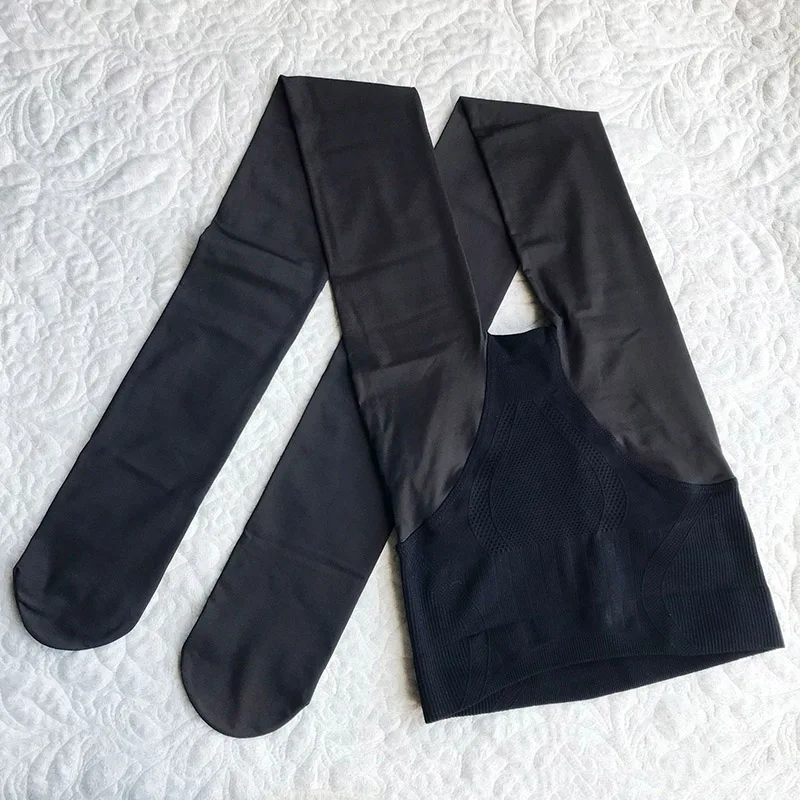 2024 New Spring And Autumn Thin Bottom Silk Socks Casual Women's High Elasticity Simple Transparent Skin Naked Silk Socks Black