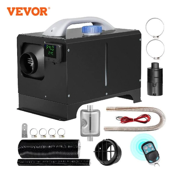 VEVOR Chauffage de Voiture Stationnement 12V 8KW Chauffage Diesel Voiture  Diesel De Chauffage Chauffage Camping Car Diesel avec Interrupteur Lcd et  Sortie