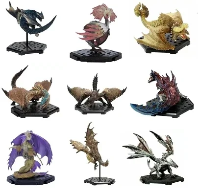 Genuine Scale Model Monster Hunter Rise of Dawn Series Male VALSTRAX Rathalos Nargacuga Velkhana Action Figure Toys