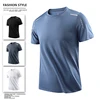 CHRLCK Men's Running Quick Drying T-shirts Breathable Hiking Fishing Tees Soft Elasticity Outdoor Sports Short Shirt Summer 1