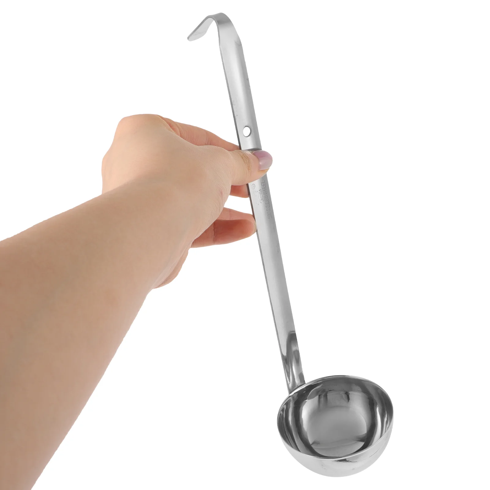 Stainless Steel Soup Ladle Hook Large Spoon Kitchen Tool Food Serving Utensil Reusable Metal Water Scoop Set