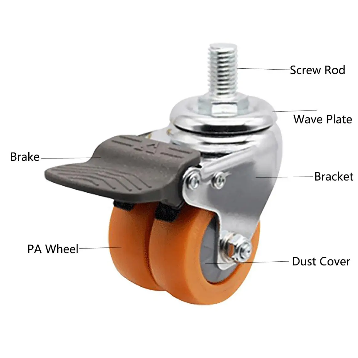 roller wheel para platform trolley acessorios moveis 15 4pcs 02