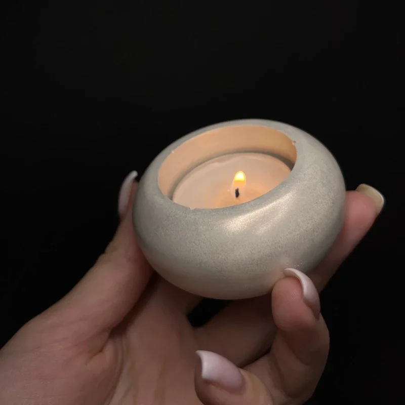 DIY Round Storage Tank Pottery Mold Jar Jewelry Storage Box Plaster Mold Candle Tank Silicone Home Decoration silicone mold