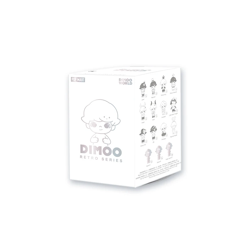 POP MART Dimoo Retro Series Caja ciega aleatoria de juguetes, caja de figuras de acción de anime kawaii, muñecas sorpresa de caja misteriosa, regalo para niñas