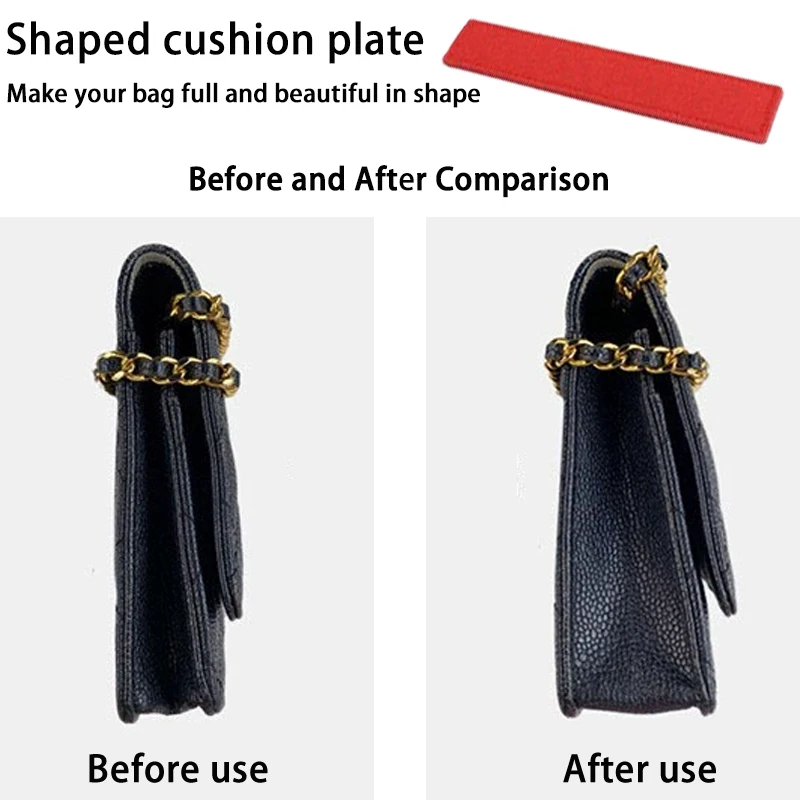 EverToner Purse WOC Metal Buckle Corner Guards, Felt Base Shaper Saver and Anti-wear Sheet for Wallet on Chain Bags