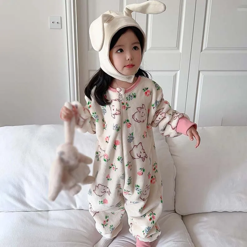 Children's Jumpsuit With Anti Kick And anti Kick Split for Home Wear Children's Jumpsuit Pants Home